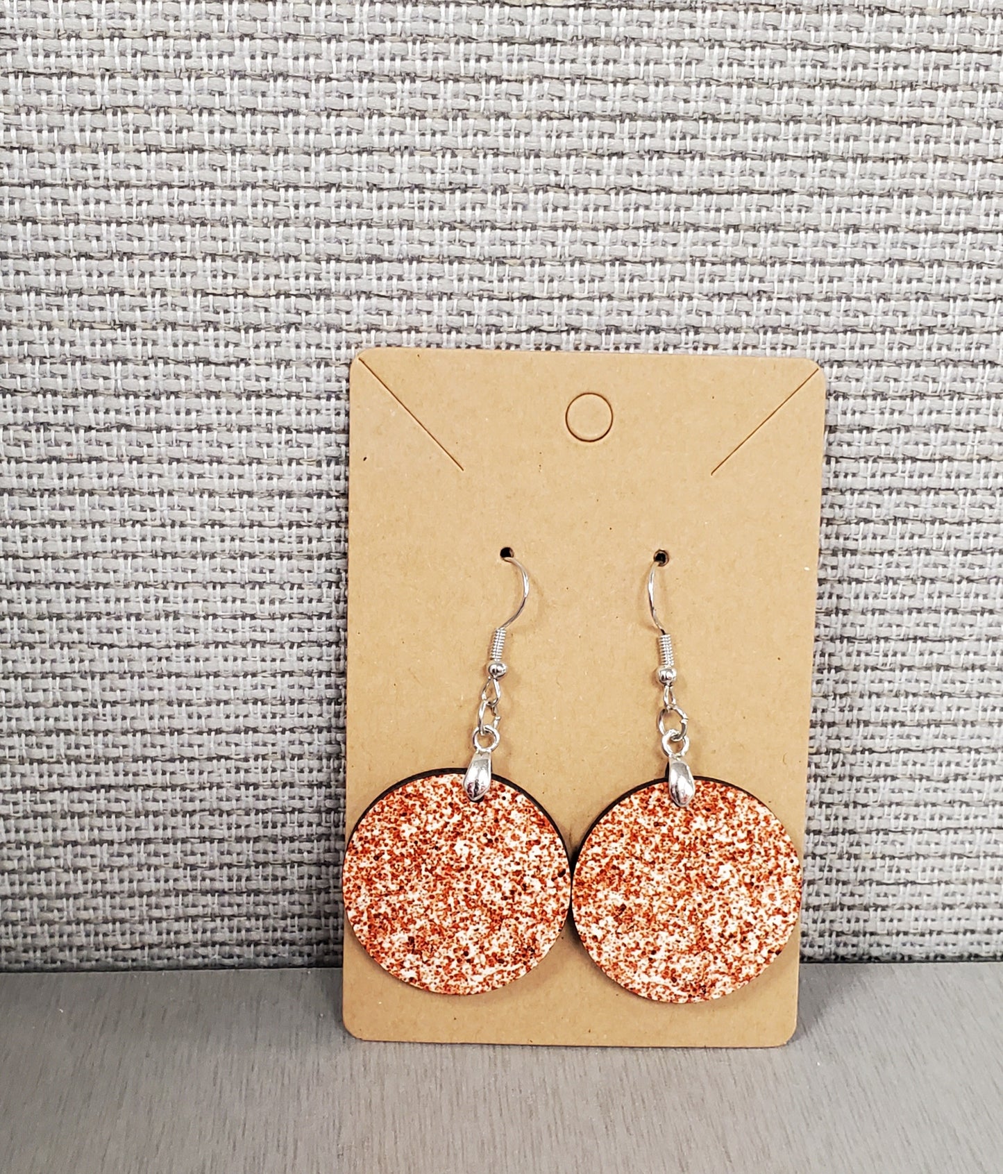 Orange sparkle Earring