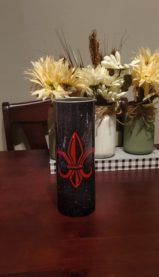 Red Fleur Des Lis Tumbler RTS