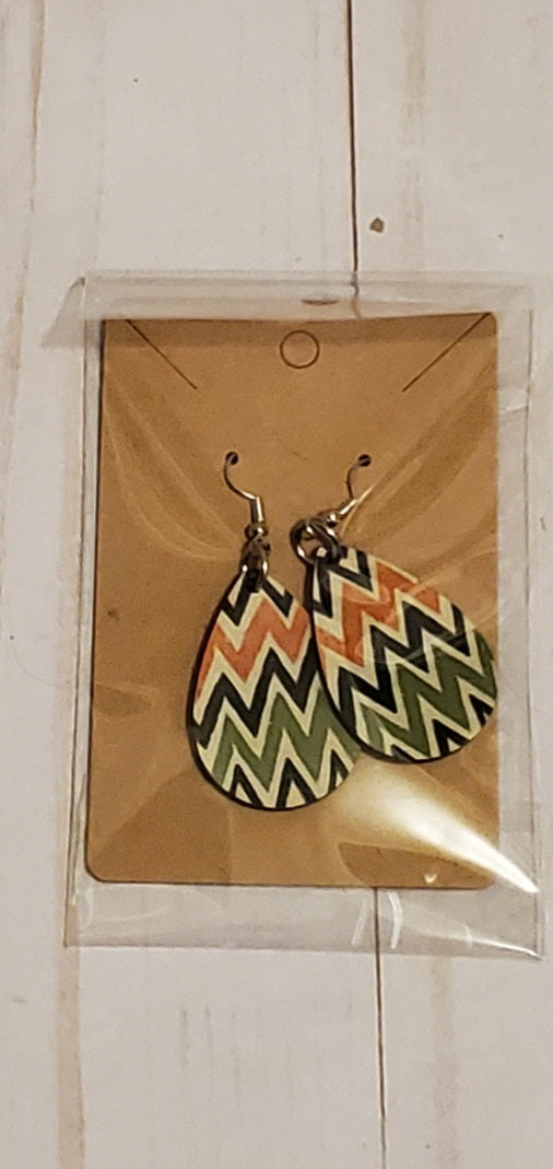 Halloween Chevron Earrings