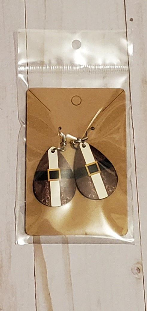 Santa Belt Teardrop Earrings