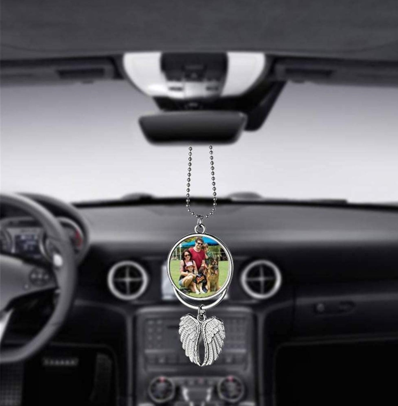 Personalized Angel Wing Rearview Hanger