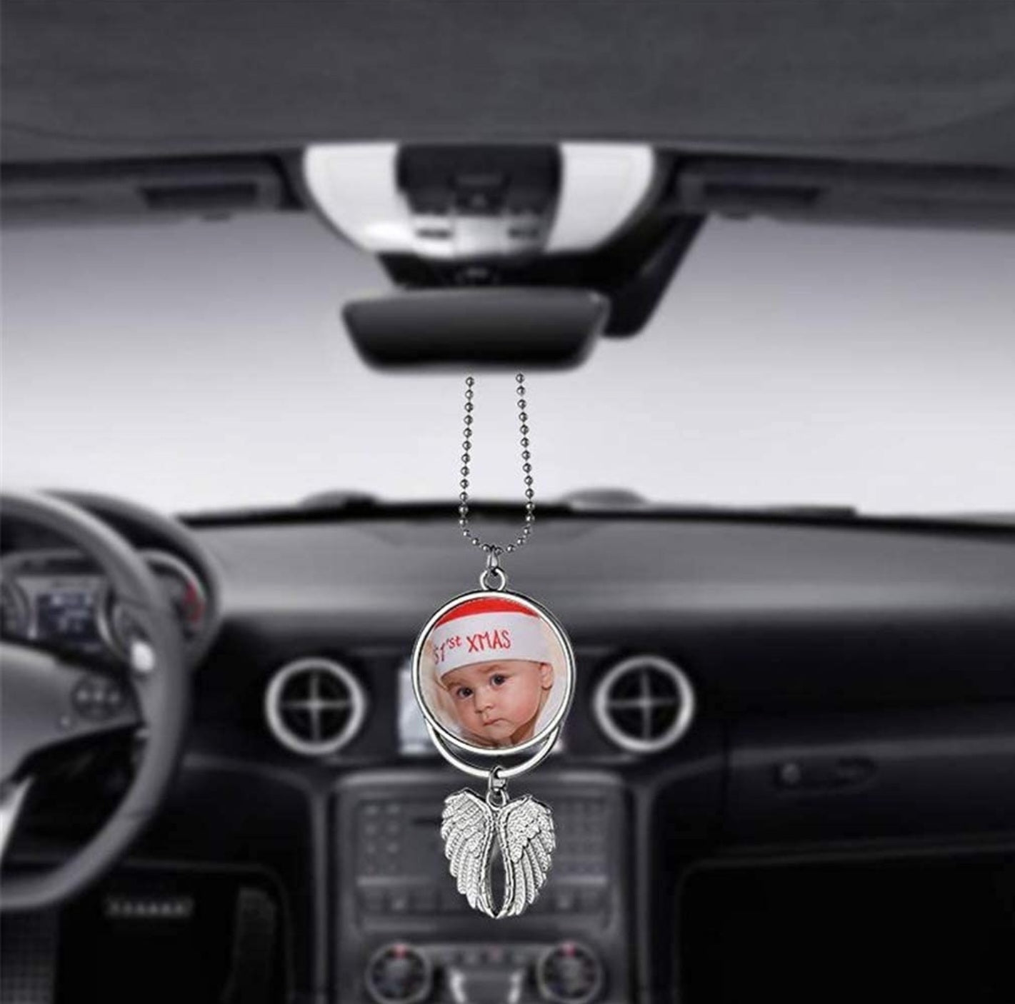 Personalized Angel Wing Rearview Hanger